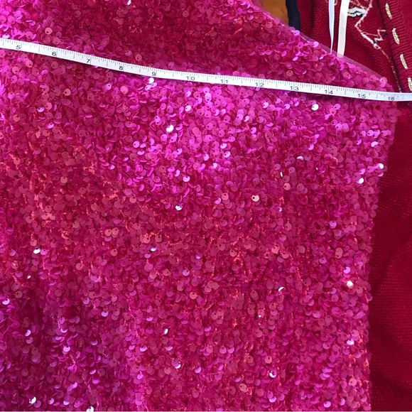 Berlinnova Homecoming Prom Special Occasion Pink Sequin Sparkle Mini Dress - Picture 5 of 6
